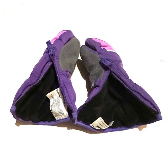 Head Purple Waterproof Snow Mittens Toddler Girls S Small - Picture 4 of 6